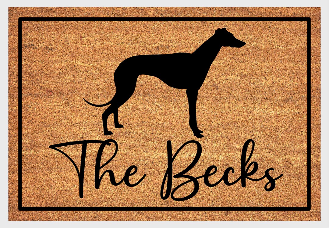 Greyhound Doormat Personalized Greyhound Welcome Mat Sizes MakerPlace by Michaels